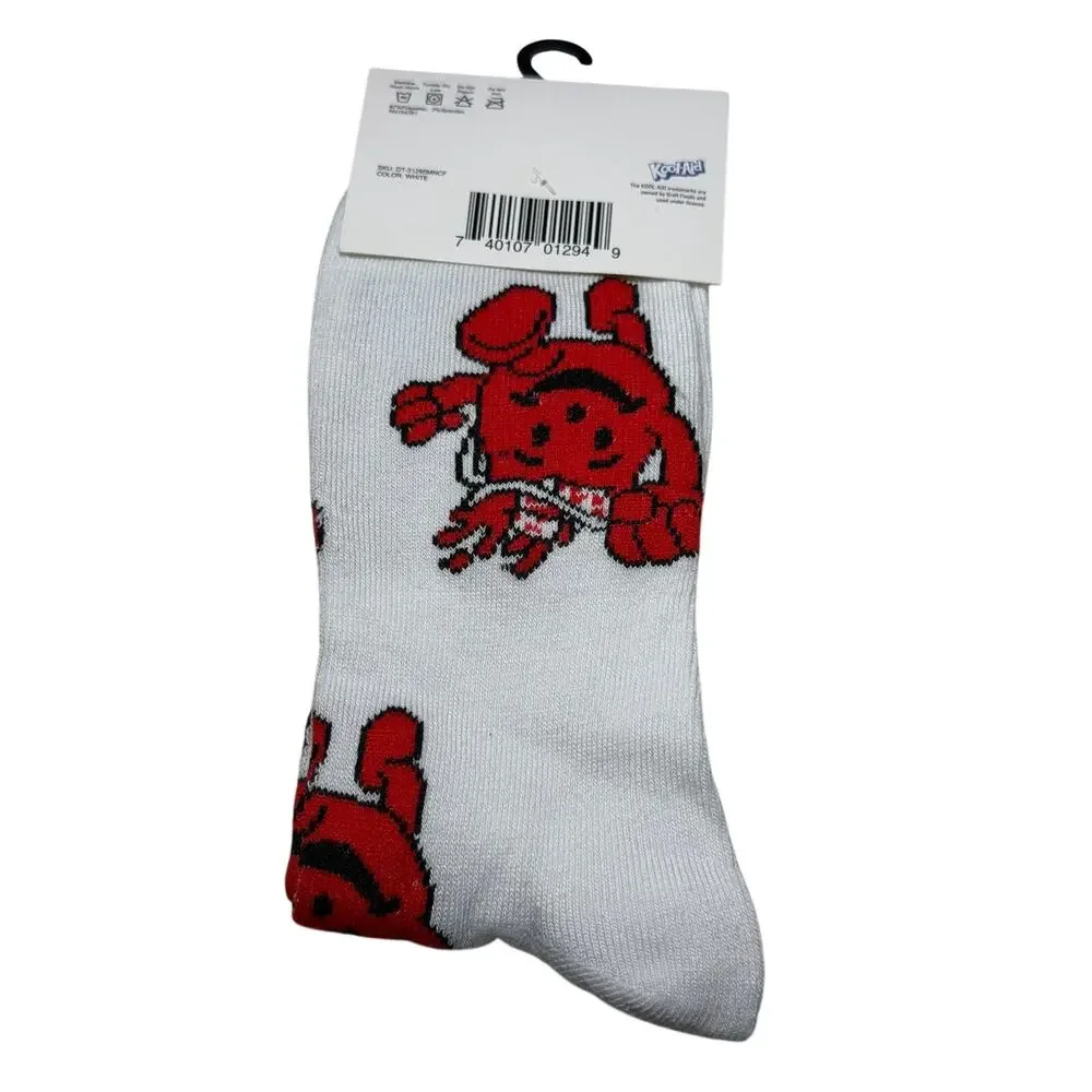 Crazy Socks Kool Aid Man Crew Men’s Size 6-12 Unisex Fun Gift Retro 80’s Drink